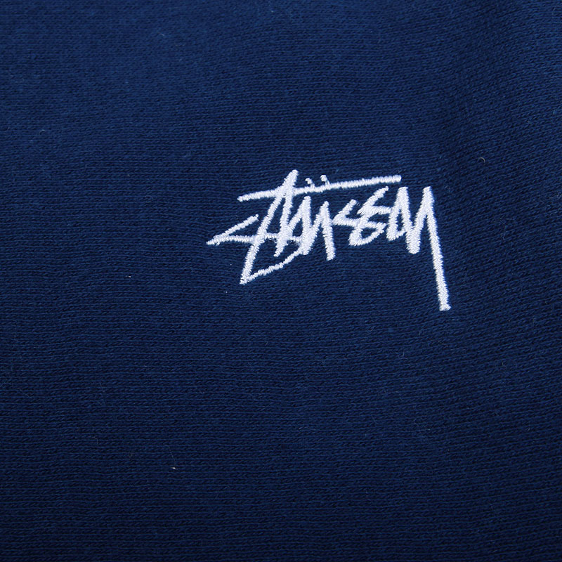 мужские синие шорты Stussy Stock Fleece Shorts 112178-navy - цена, описание, фото 4